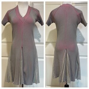 NWT! Marco de Vincenzo ribbed dress with inset pleats